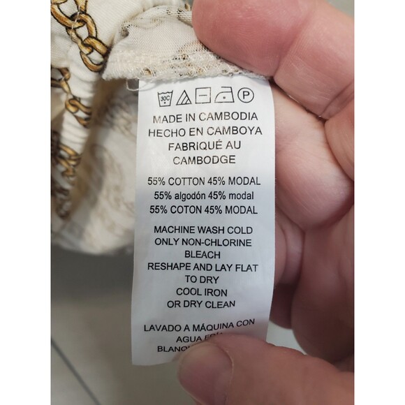 Michael Kors Chain Print Scoop Neck 3/4 Sleeve Knit Blouse Size 2X - Picture 4 of 4